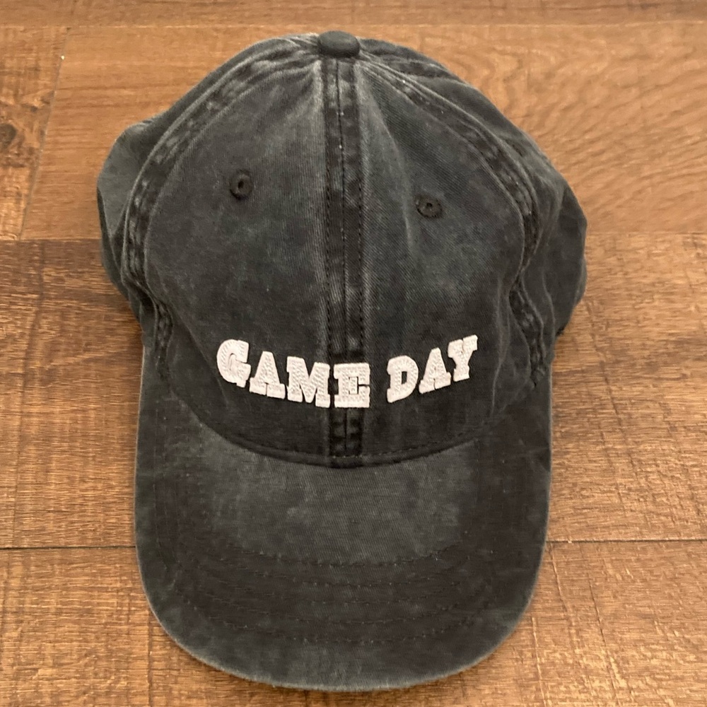 Game Day Hat Charcoal Gray w/ White lettering ‘GAME DAY’ StrapBack